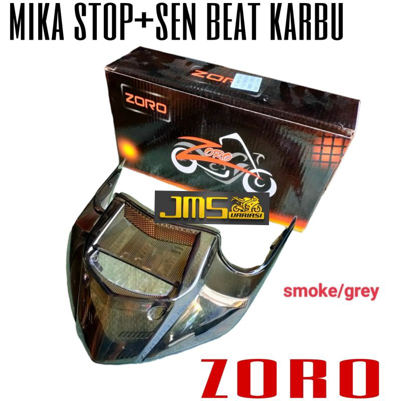 mika cover lampu stoplamp zoro set mika stop plus sen warna bening dan smoke beat karbu