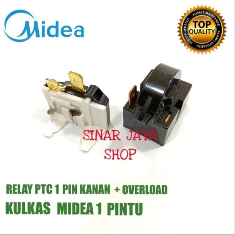 RELAY PTC + OVERLOAD KULKAS MIDEA 1 PINTU