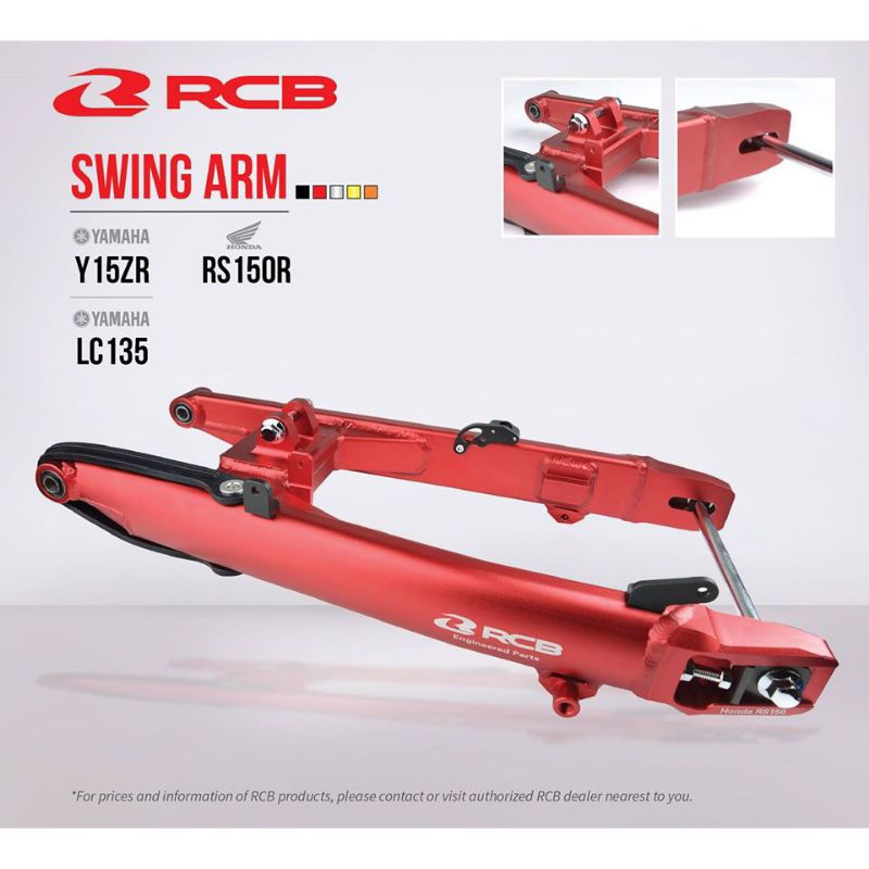 (RCB) RACING BOY SWING ARM/LENGAN AYUN/AREM (NORMAL/STANDARD) UNTUK MOTOR YAMAHA JUPITER MX 135 (OLD