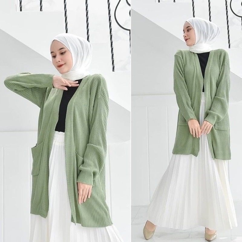LONG CARDIGAN BELLE LIZZY OVERSIZE  XL/RAJUT KOREA PREMIUM
