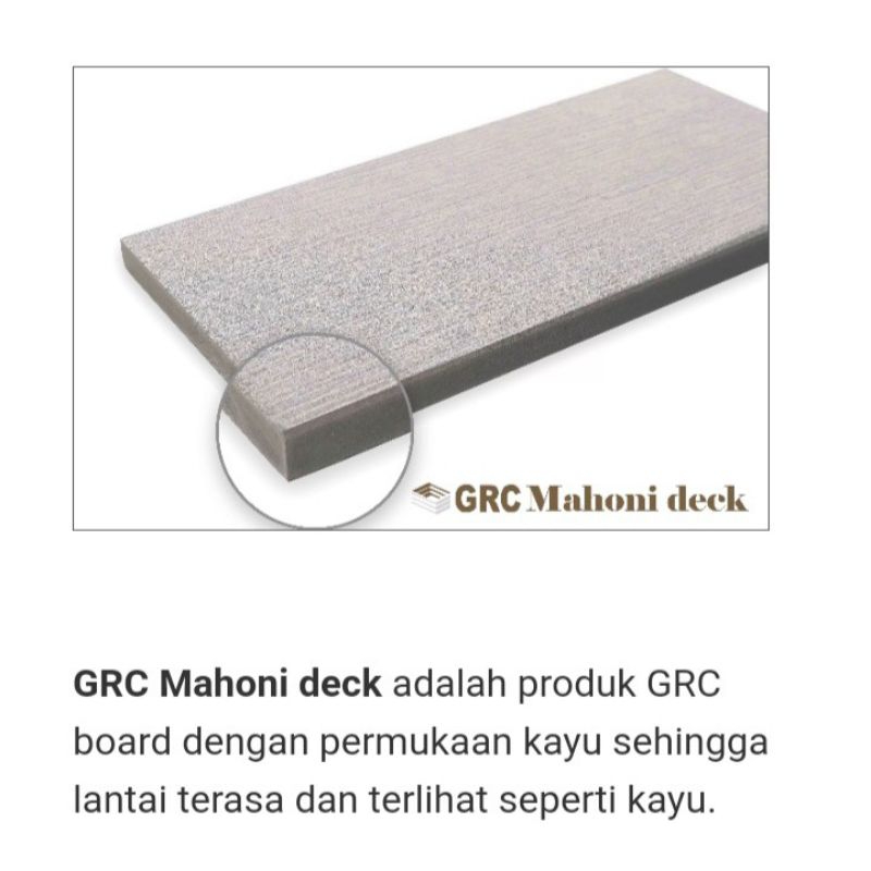 GRC Mahoni Deck 20cm