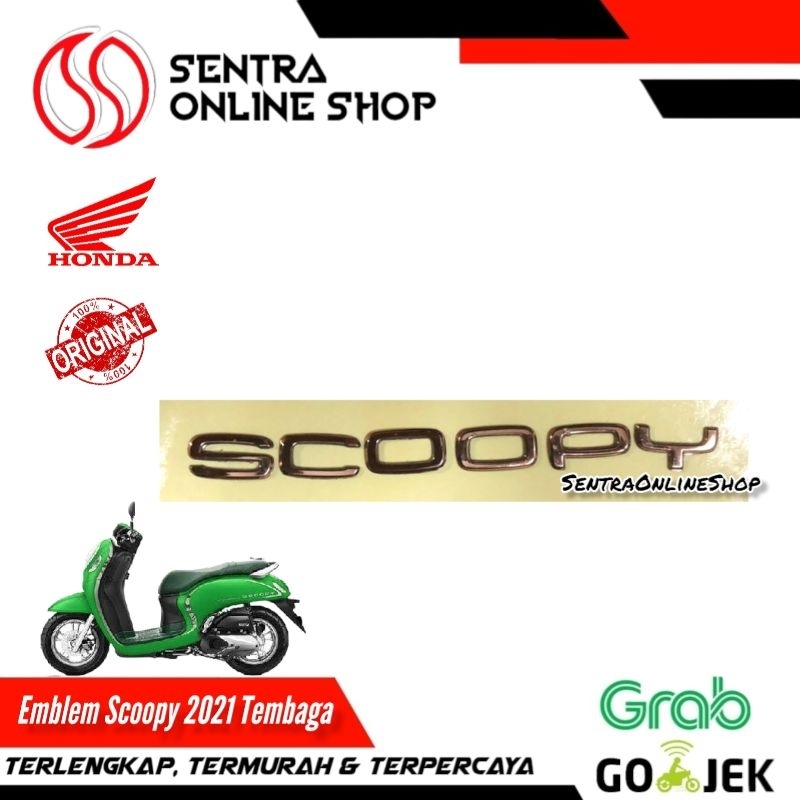 Emblem scoopy fi injeksi 2021 tembaga original