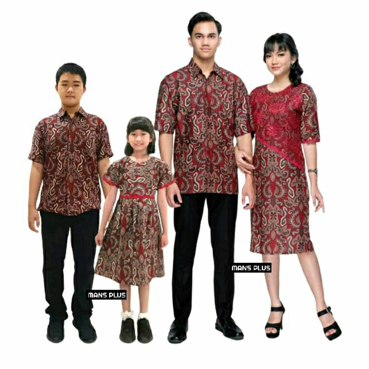 Couple Batik Dress Jumbo Modern 4L-5L Sarimbit Seragam Keluarga Big Size DVN-Dn