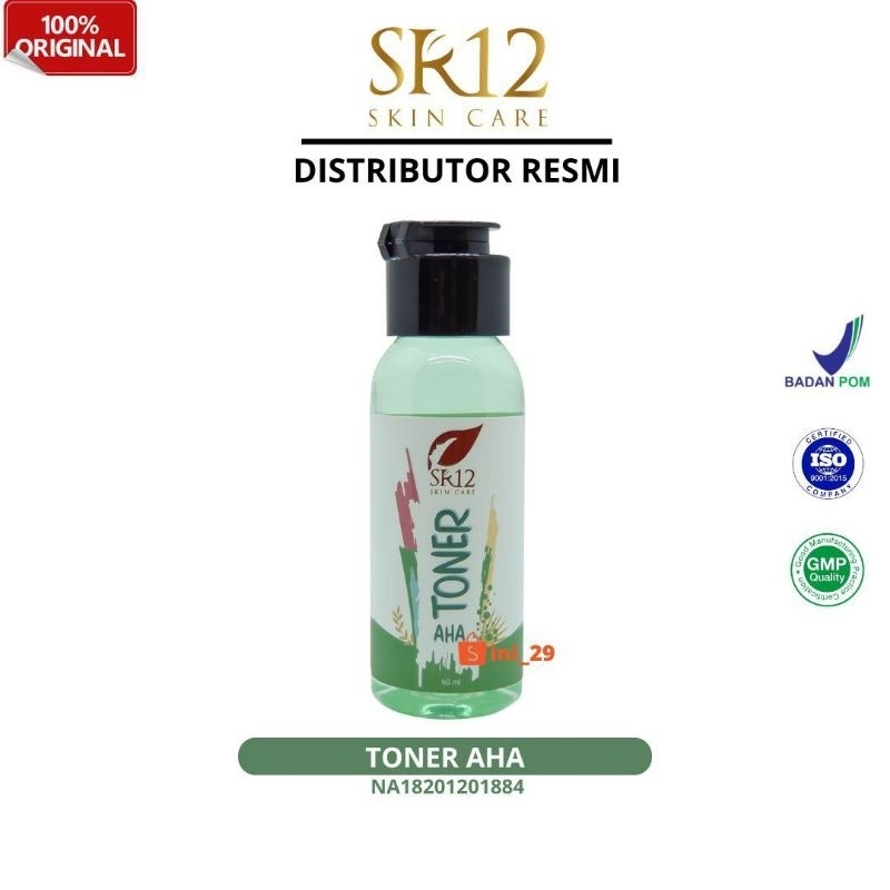 TONER AHA SR12 Eksfoliasi eksfoliater flek hitam