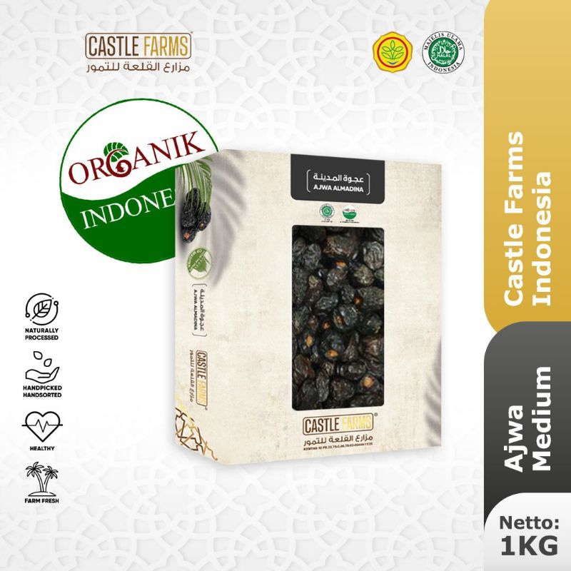 

Kurma Ajwa Madinah Organik Castle Farms 1kg