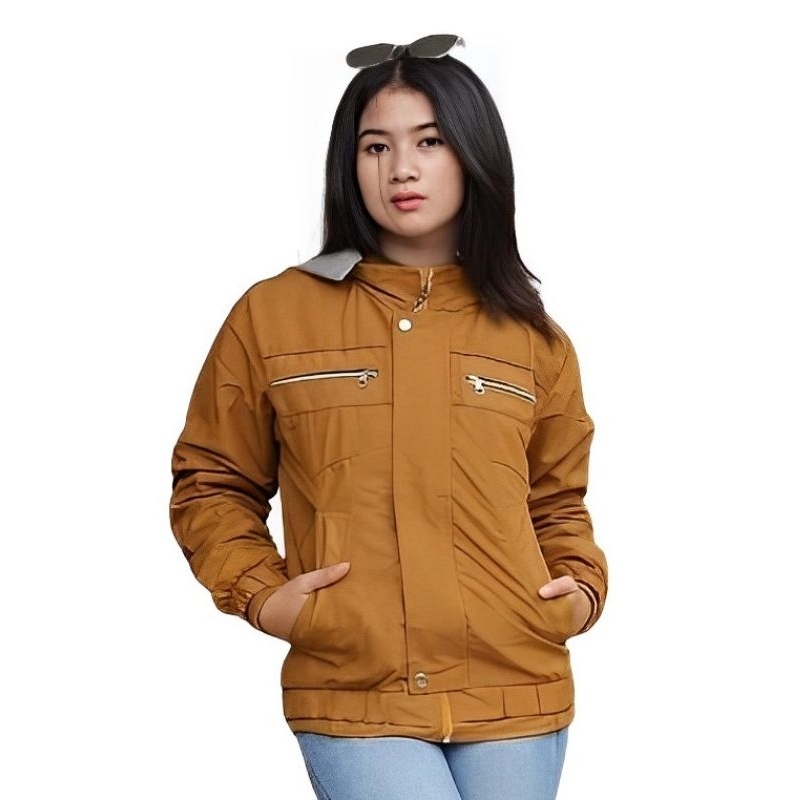 Jaket Wanita Polos Daily Outfit | OOTD Jaket Polos Cewek Simple Kekinian Best Quality!!