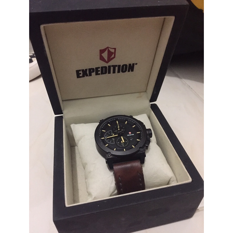 Jam tangan EXPEDITION E6612 second bekas + kotak kayu bawaan ori