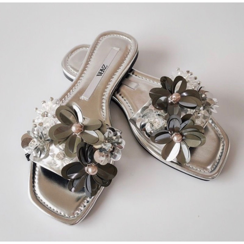 SANDAL WANITA KEKINIAN IMPORT ZS508 FLOWER SENDAL FLAT PREMIUM