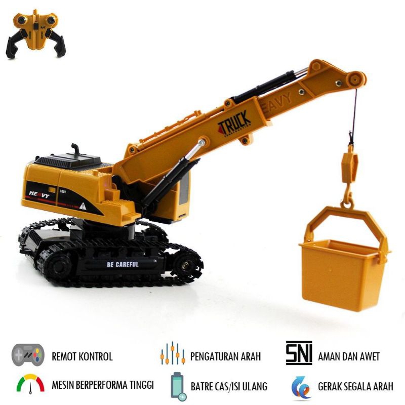 Mainan Remote Control Mobil Construction Crane 2.4G RC Crane 689-802