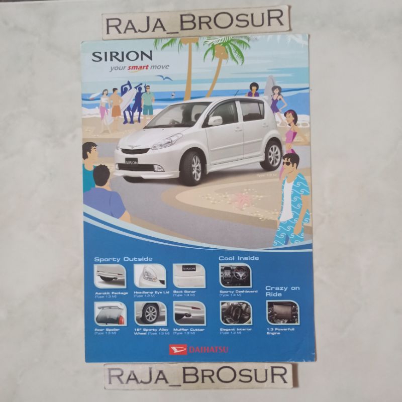 Poster brosur katalog flyer Daihatsu Sirion