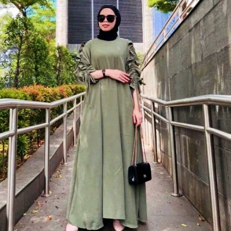 𝐏𝐆𝐌𝐓 • ZULFA MAIRA MALLA DRESS MAXY GAMIS CRINKLE AIRFLOW PREMIUM LENGAN SERUT