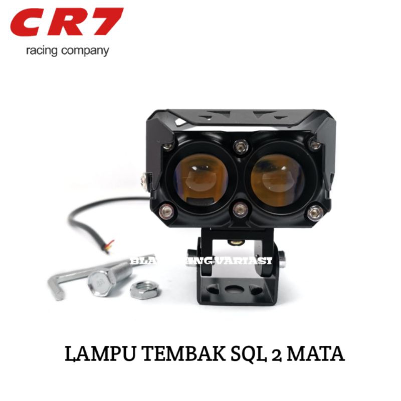 Lampu Tembak SQL 2 Mata Cr7 Lampu Tembak Led Laser D2 Sql Lampu Sorot 2 Mata Foglamp Cr 7