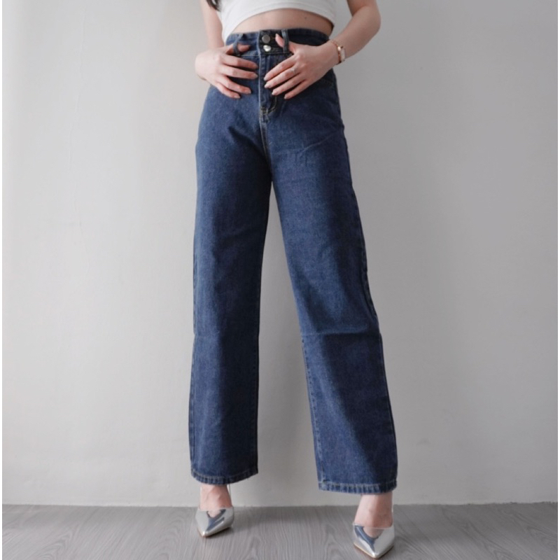 [LUXE.DLABEL] - Jeans 120 | Celana panjang Highwaist wanita Jeans import premium Jeans wanita polos ripped jeans High waist jeans wanita bkk Skinny Jeans High waist Baggy jeans Wideleg Jeans Kulot jeans Boyfriend jeans Wanita Kargo Jeans bangkok