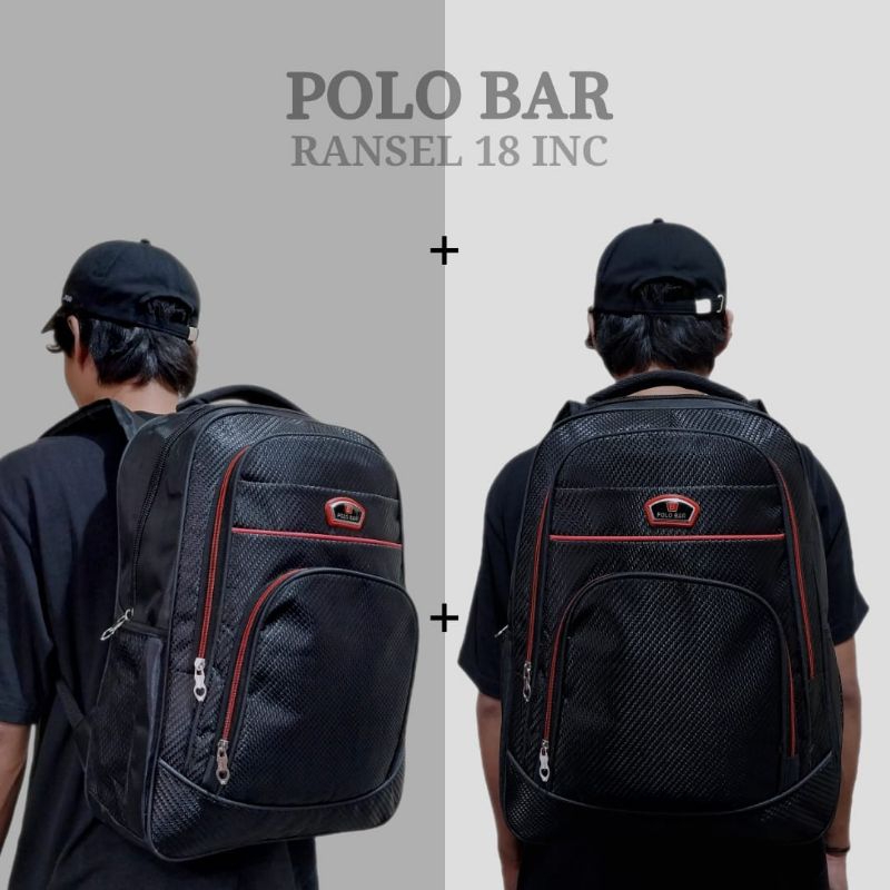 Tas Ransel polo 18inc/tas ransel murah/Ransel kerja/ransel kekinian/tas sekolah