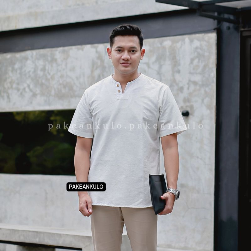 Koko Farhan Kurta Lengan Pendek Reguler