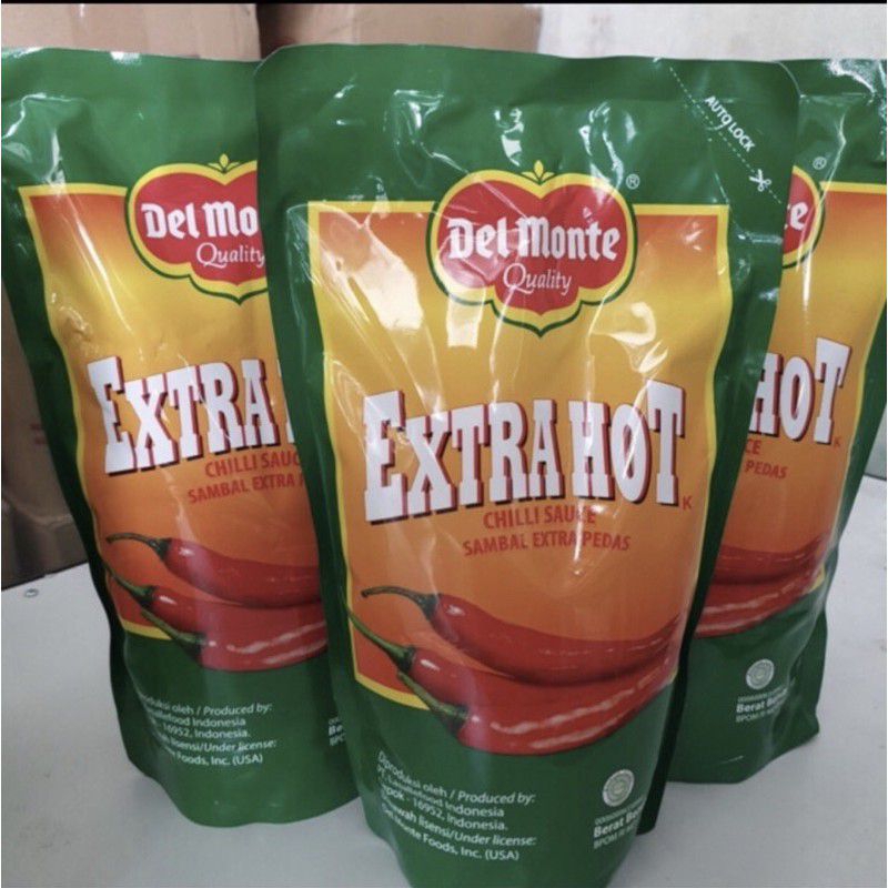 

Delmonte saos extra pedas/extra pedas/chili hot/saos kemasan 1kg