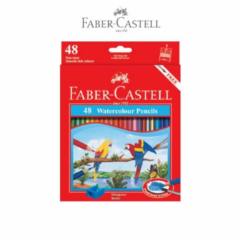 

Pencil Warna Faber-Castell 48 Water Colour/ Free Kuas dan Rautan