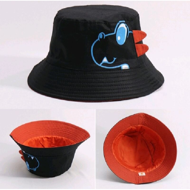 Topi Bucket hat anak dino kekinian (usia 1-8 tahun)