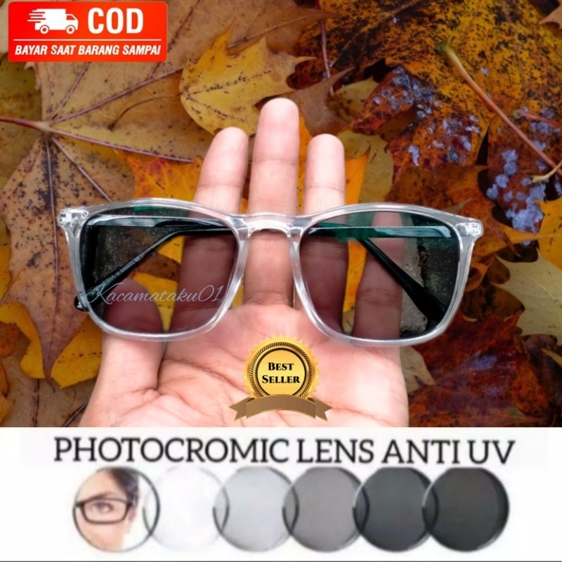 TERBARU _Kacamata photocromic/Bluecromic Anti Radiasi UV _kacamata gaya pria dan wanita _Kacamata an