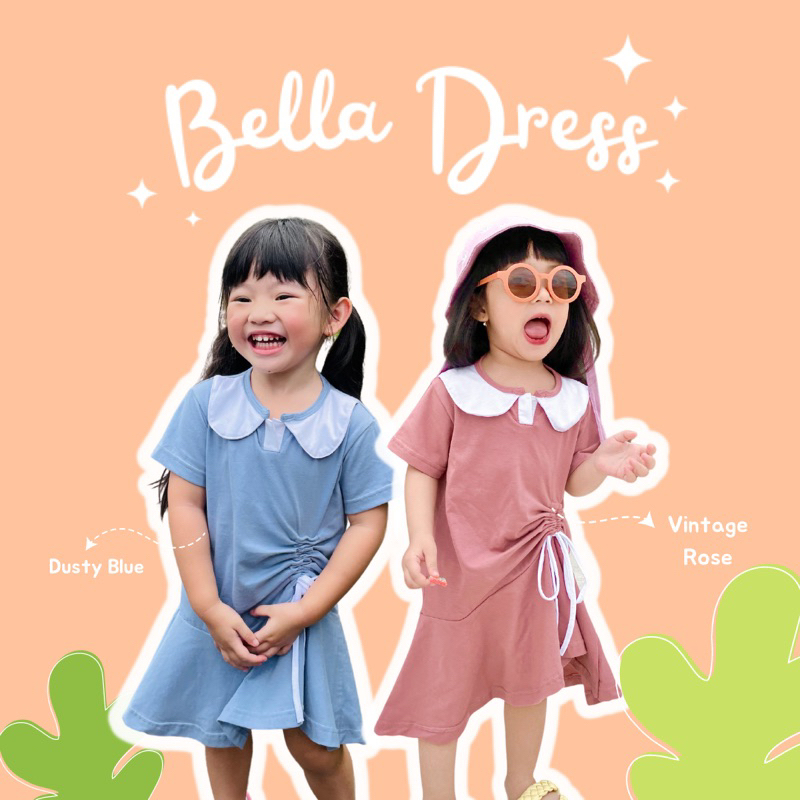 BELLA DRESS | DRESS ANAK PEREMPUAN 1-5 TAHUN LUCU VIRAL