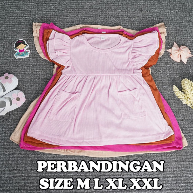 GFS DRESS ANAK LADY RIB