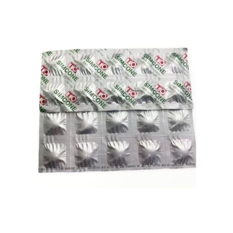 Simcone Perstrip 10 tablet Simethicone 80mg Obat Sendawa dan perut kembung