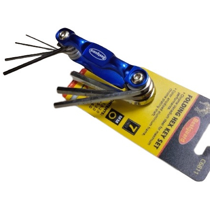 Kunci L Set Lipat Bintang / Folding torx key set/Toolkit Folding Hex Key Set 7 Pcs Kunci L Segi Enam 1.5 2 2.5 3 4 5 6 BERKUALITAS