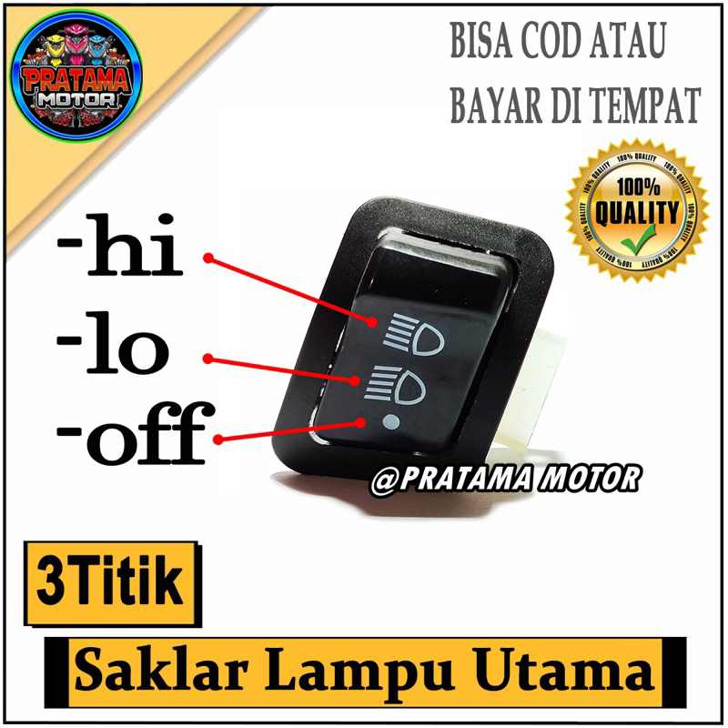 TERMURAH Tombol Saklar Dim On Off 3 Dim Tec Revo Beat FI Vario 125 Blade New