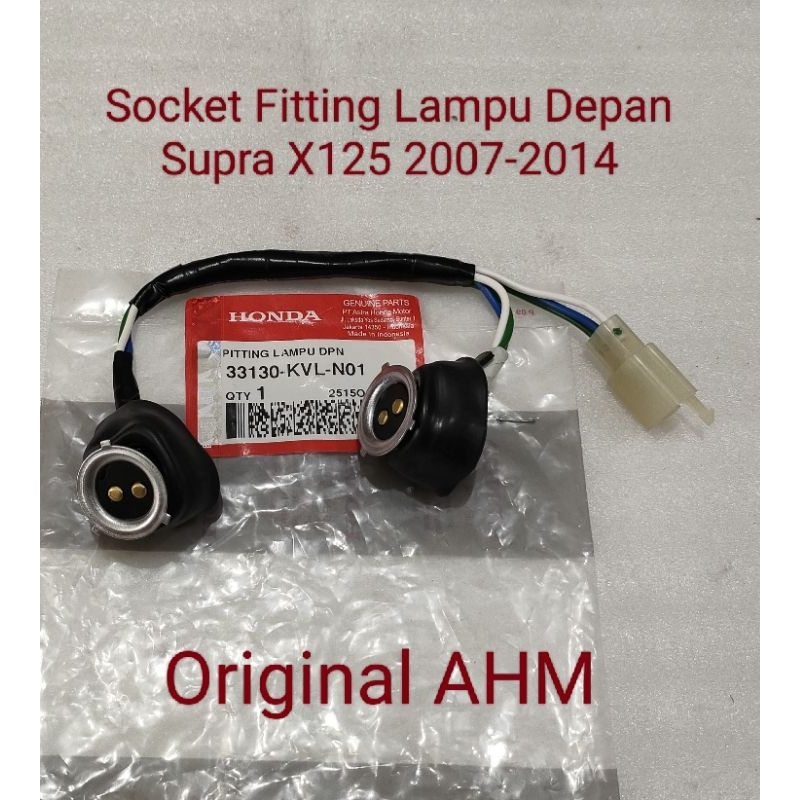 Socket Fitting Lampu Depan Supra X125 Ori AHM 33130 KVL N01