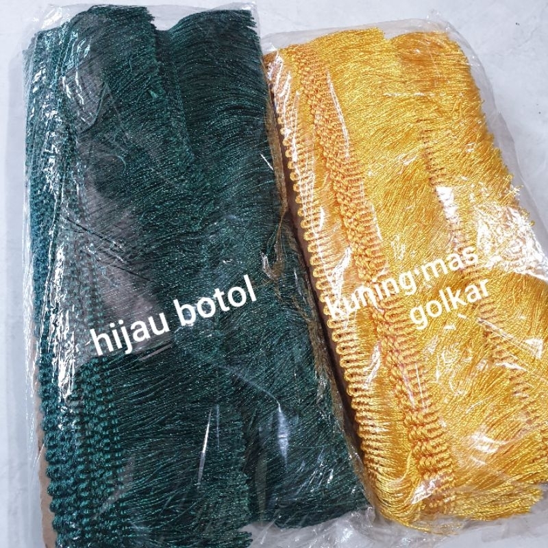 Renda Sisir/Rumbai Katun Lebar 5 cm/+-15 yard atau +- 13,5 meter