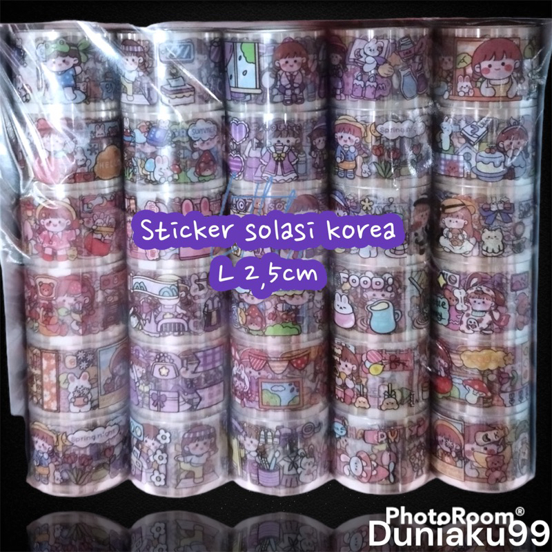 sticker rolling momo lucu karakter besar / stiker roll lucu / stker katakter anak