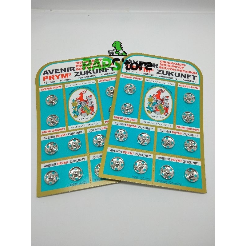 Kancing Cetet Prym 13 mm Besar Kancing Cetek Kancing Jepret Kancing Cetis Press Stud