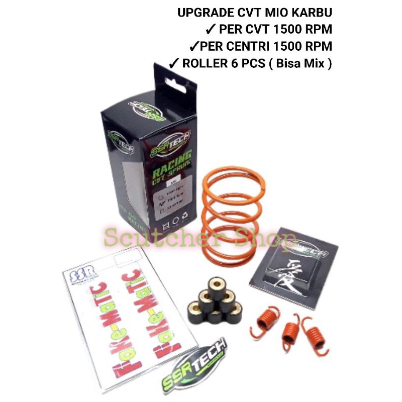 PAKET UPGRADE PER CVT PER SENTRI CENTRI 1000 1200 1500 2000 RPM PLUS ROLLER MIO KARBU