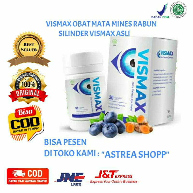 VISMAX ASLI ORIGINA VISMAX OBAT MATA MINUS RABUN SILINDER  VISMAX ASLI