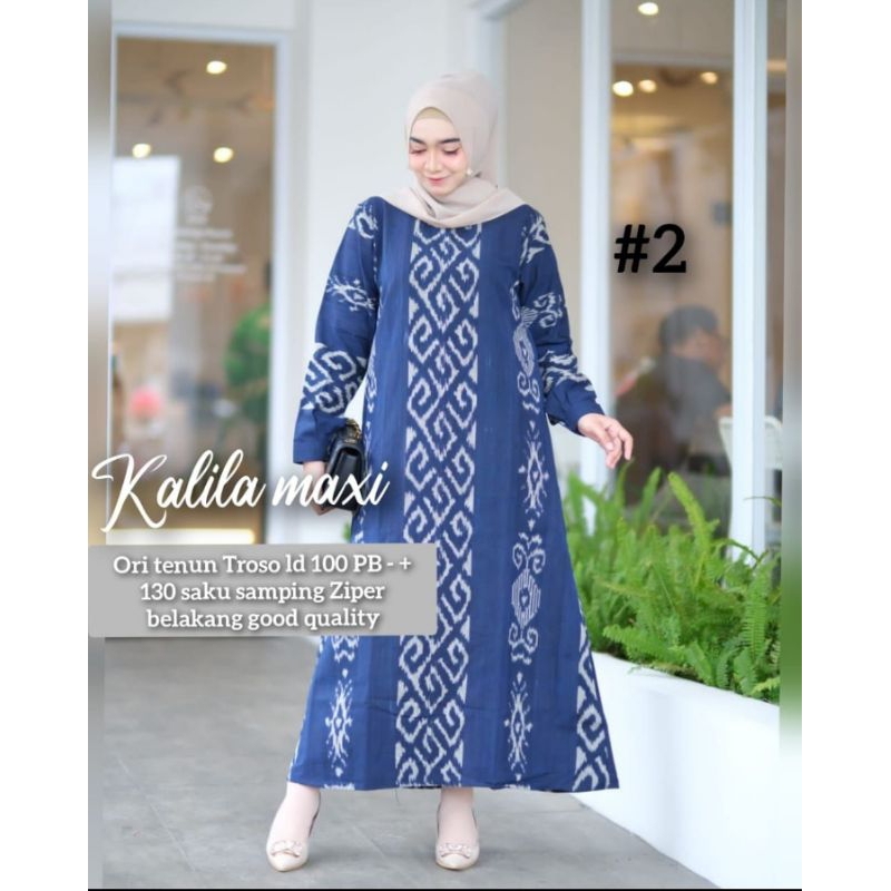 GAMIS TENUN ORI TROSO SAKU SAMPING RESLETING BELAKANG