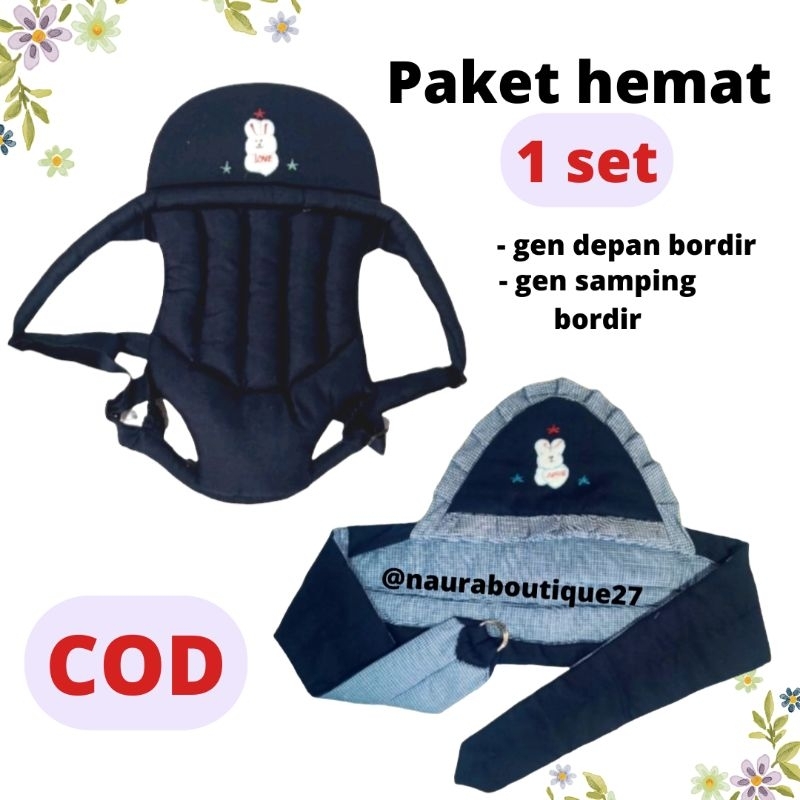 Gendongan bayi / Gendongan bayi depan / gendongan bayi hipseat / gendongan depan bordir termurah / gendongan motif tuil polos/pollkadot