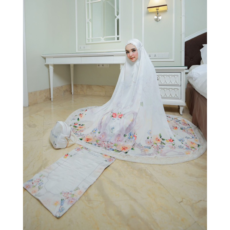 MUKENA SUTRA PRINTING SET SEJADAH / MUKENA MEWAH / MUKENAMEWAH / MUKENA PREMIUM / MUKENA LEBARAN / M