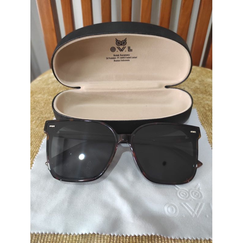 Sunglass Kacamata Hitam Leopard O.W.L Eyewear Polaroid OWL Lens Original Unisex Preloved Like New