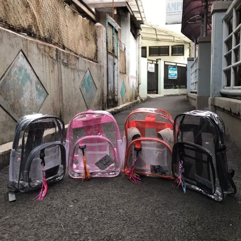 TAS RANSEL TRANSPARAN BAKCPACK ANAK SEKOLAH KONSER KEKINIAN