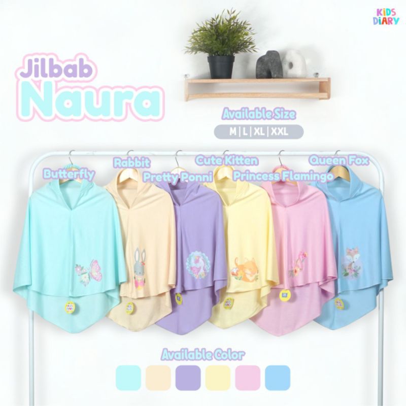 Jilbab Naura Kerudung Anak Perempuan Motif Jilban Kids Diary