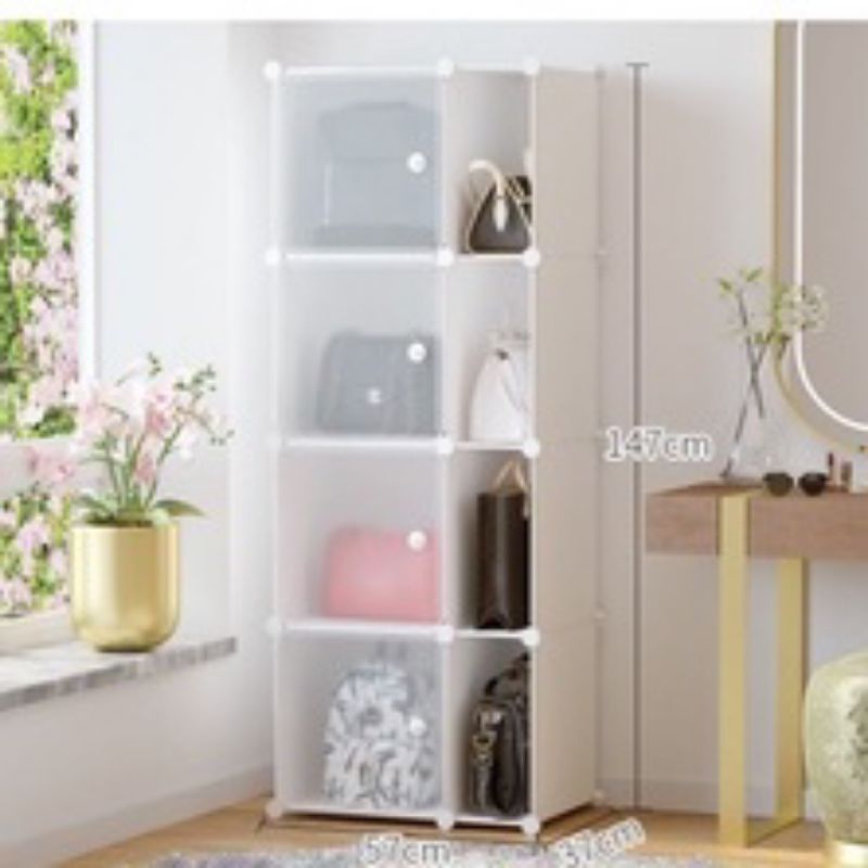 AA - LEMARI TAS PLASTIK RAK TAS PLASTIK TAS STORAGE LEMARI  TAS SERBAGUNA