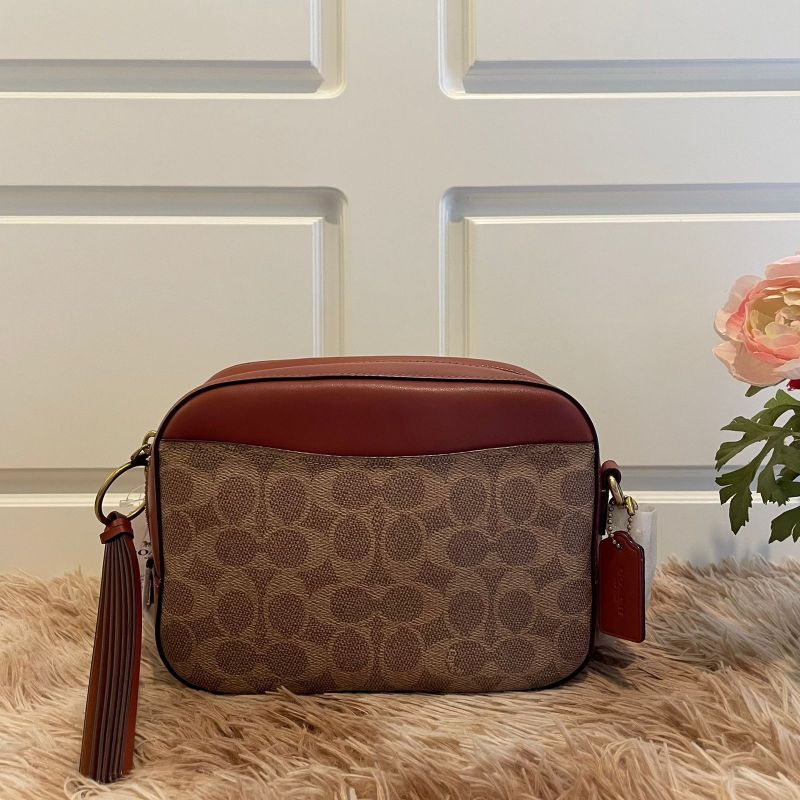 Coach camera bag tan rust