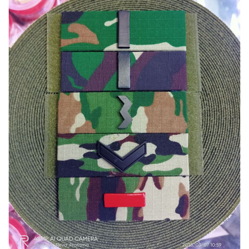 pangkat topi prada kopda serda letda - logam