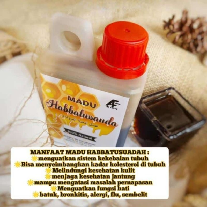 Jamilah Mahfudz.Madu Habbatussauda AL-FARIQ 500gram.Madu Asli