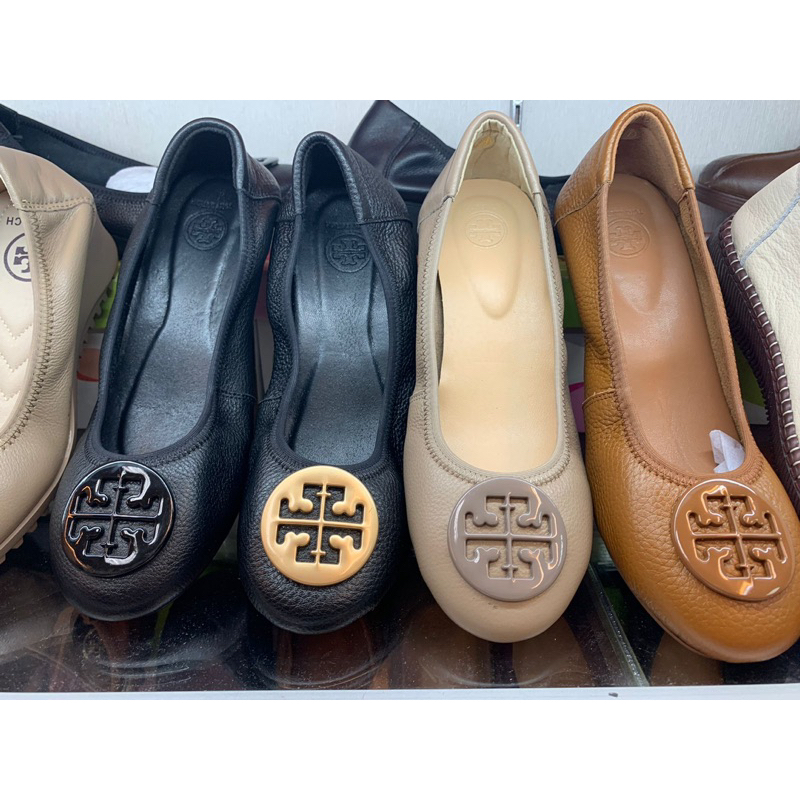 Tory burch wedges 3.5 cm 100% kulit sapi