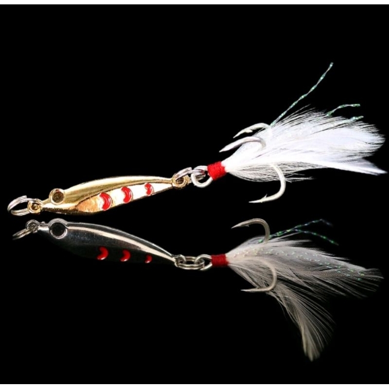 Umpan mancing laut Shengyao 1Pcs Metal Jig Spoon Umpan Pancing 4.5g Swimbait Fishing Lure Ikan Bass 