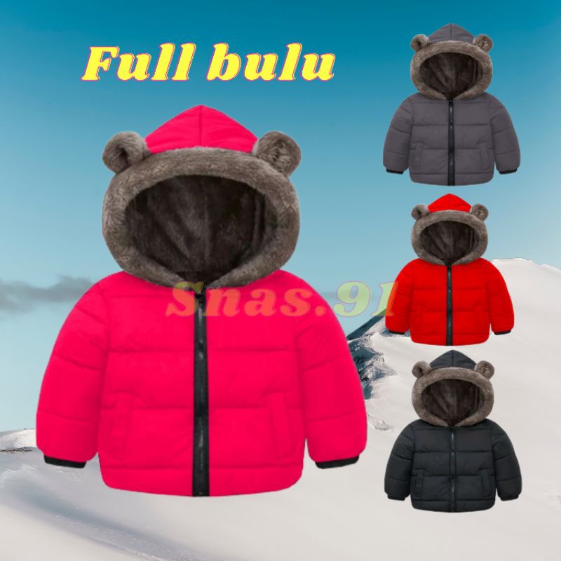 JAKET ANAK LUCU BULU UNTUK MUSIM DINGIN/JAKET ANAK/JAKETTEBAL/JAKET ANAK LAKI-LAKI/JAKET ANAK PEREMP