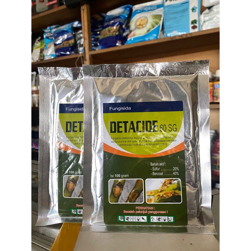 DETACIDE 60SG 100gr Fungisida Antraknosa, Patek, Cacar, dan Busuk Buah