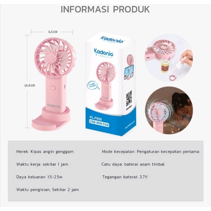 Kipas angin mini portable USB kipas angin LED portable recharge fan