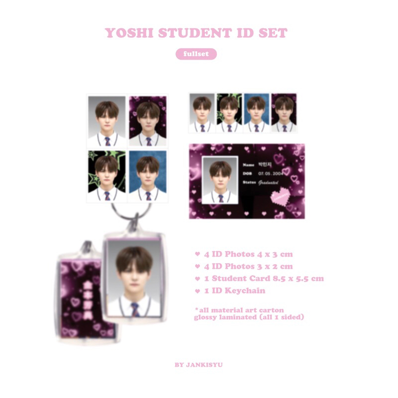 TREASURE Student ID Set BY JANKISYU  (pas foto id photo keychain)